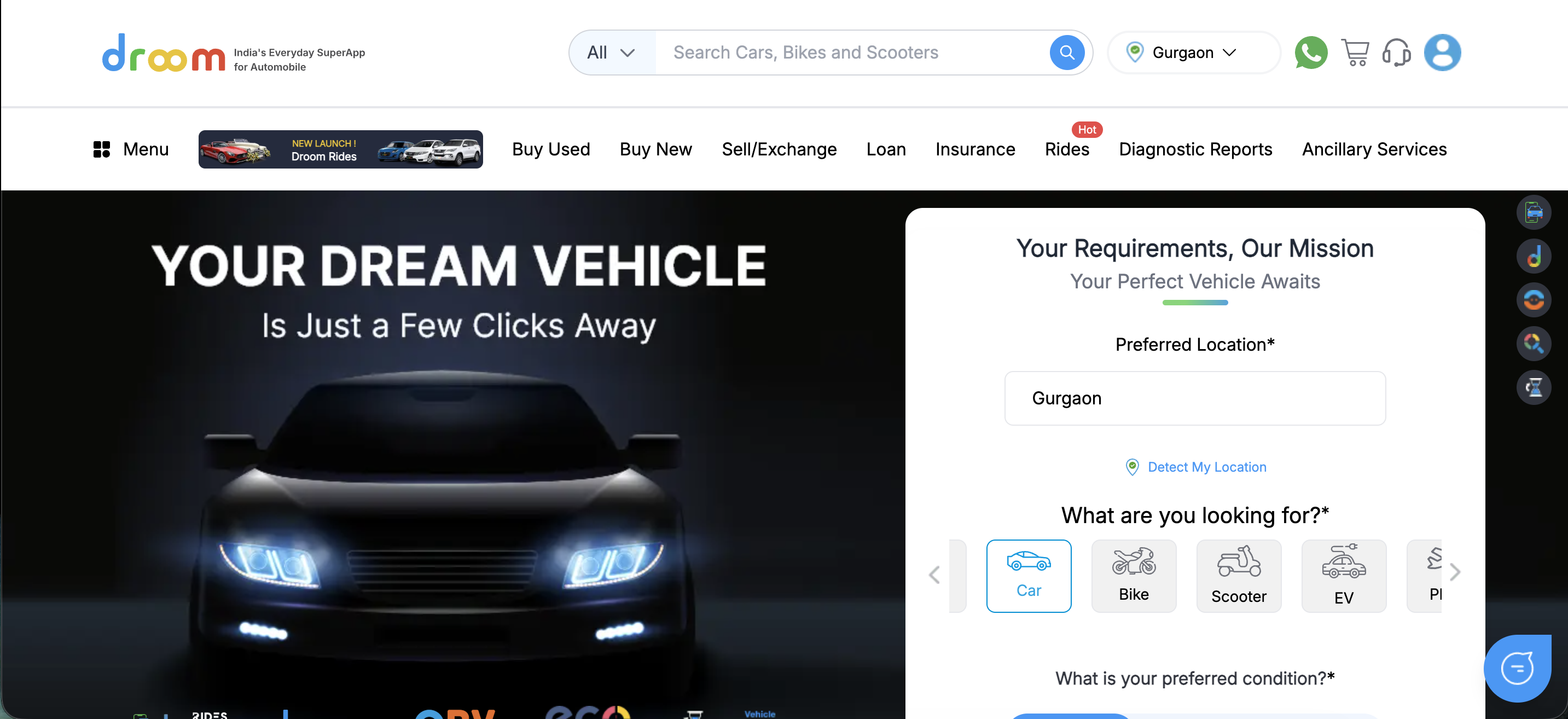 Droom Credit (Droom Technology) website